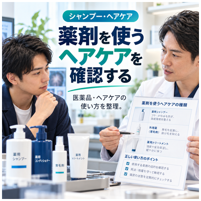 薬剤を使うヘアケアを確認する