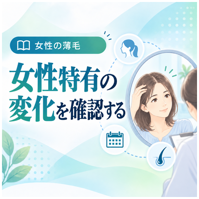 女性特有の変化を確認する