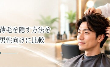 薄毛を隠す方法を男性向けに比較｜髪型・パウダー・ウィッグ・帽子