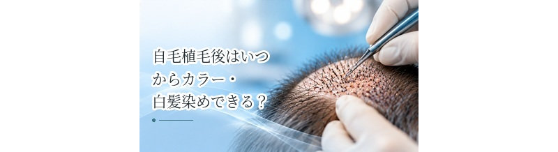 自毛植毛後はいつからカラー・白髪染めできる？頭皮への刺激を解説