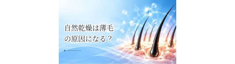 自然乾燥は薄毛の原因になる？髪と頭皮を乾かす方法を解説