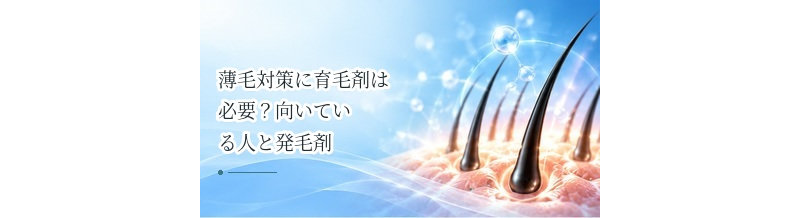 薄毛対策に育毛剤は必要？向いている人と発毛剤との違い