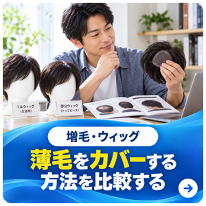 薄毛をカバーする方法を比較する