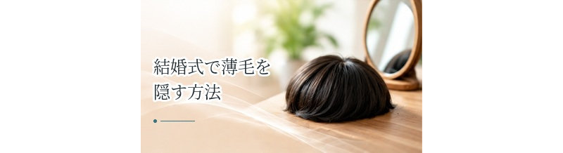 結婚式で薄毛を隠す方法｜ウィッグ・増毛・スタイリングを比較