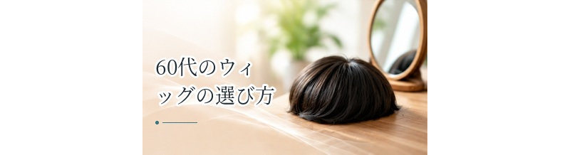 60代のウィッグの選び方｜着け心地・軽さ・扱いやすさを確認